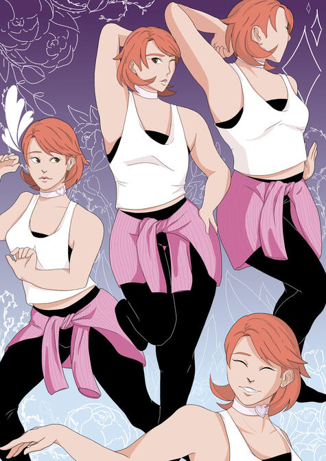 Persona 3 Dancing zine piece