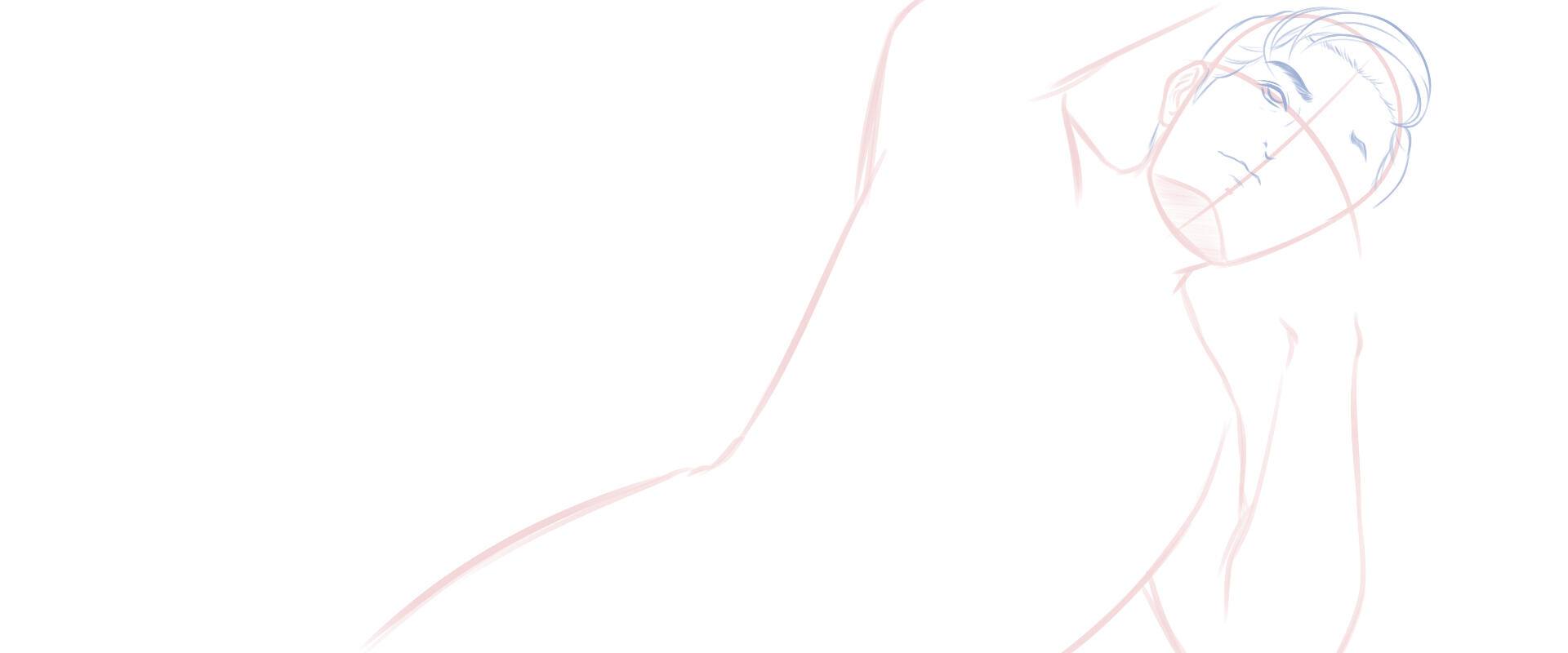 Medibang Face and Hair Sketch